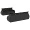 Set mobilier de gradina cu perne, 8 piese, negru, poliratan