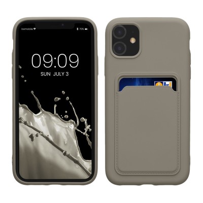 Husa Kwmobile pentru Apple iPhone 11, Gri, Silicon, KWM0000134F016C foto