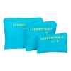 Set huse pentru organizarea bagajelor de calatorie, 3 piese, Albastru, JMB-BBL7837, BIBILEL