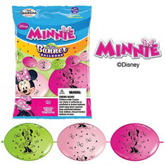 Banner Party din baloane latex Minnie Mouse - 3m, Qualatex 15054 foto