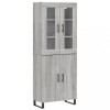 Dulap inalt, gri sonoma, 69,5x34x180 cm, lemn compozit