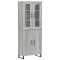 Dulap inalt, gri sonoma, 69,5x34x180 cm, lemn compozit