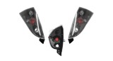 Set lampi spate, stopuri Ford Focus I, 1998-2004, Hatchback, montare spate, stanga+dreapta, negru, transparent; fara suport bec; Tuning, JUN YAN