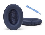 Set 2 bureti pentru casti Bose QuietComfort 25, 15, QC25, QC15, QC2, AE2, SoundTrue 1/2, SoundLink I/II, Over-Ear - Albastru - Spuma cu memorie