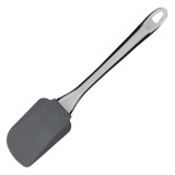 Spatula silicon cu maner plastic,25 cm,gri, Oem