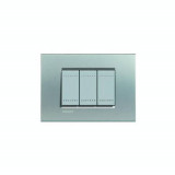 PLACA ORNAMENTALA, 3 MODULE, TECH, LIVING LIGHT, BTICINO