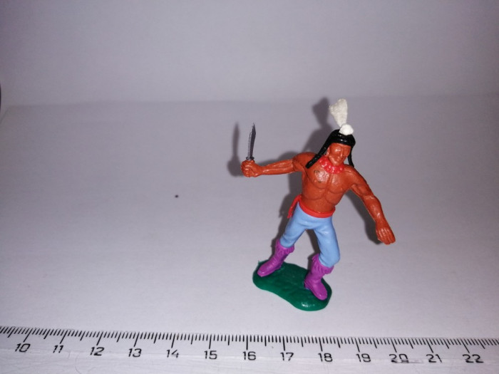 bnk jc Figurina de plastic - Timpo - indian cu cutit