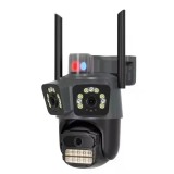 Cumpara ieftin Camera de supraveghere Tripla 15MP 8K prin WiFi cu Audio si Alarma