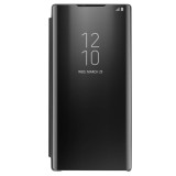 Husa Luxury Flip Stand Mirror Compatibil cu Samsung Galaxy Note 10, Capac semitransparent, Tip oglinda,