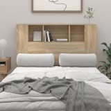 Cumpara ieftin Tăblie de pat cu dulap, stejar sonoma, 120x18,5x102,5 cm