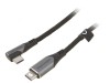 Cablu USB 2.0 USB C &icirc;n unghi 1m negru 100W, Vention