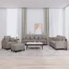 VidaXL Set de canapele cu perne, 4 piese, gri taupe, textil 3201647