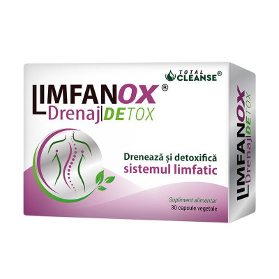 Limfanox Drenaj Detox 750 miligrame 30 capsule Cosmo Pharm foto