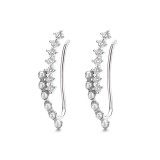 Cumpara ieftin Cercei ear cuffs argint 925, JW684, model elegant, placat cu rodiu