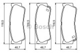 Set placute frana,frana disc HYUNDAI H-1 platou / sasiu (2000 - 2005) BOSCH 0 986 494 230
