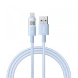 Cablu Date si Incarcare USB-A - Lightning Baseus Display 2, 12W, 1m, Albastru P10382700311-00