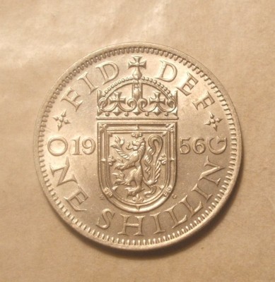 ANGLIA SHILLING 1956 UNC foto