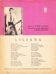AS - PARTITURA - LILIANA - MUZICA : GEORGE GRIGORIU, VERSURI: ANGEL GRIGORIU ȘI ROMEO IORGULESCU, partitura este completa