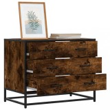 VidaXL Dulap cu sertar, stejar fumuriu,70x41x56 cm, lemn prelucrat