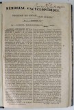 MEMORIAL ENCYCLOPEDIQUE ET PROGRESSIF DES CONNAISSANCES HUMAINES , No. 97 , JANVIER , 1839