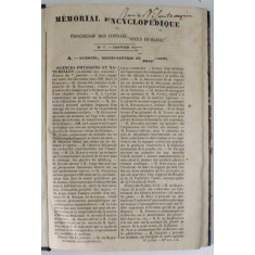 MEMORIAL ENCYCLOPEDIQUE ET PROGRESSIF DES CONNAISSANCES HUMAINES , No. 97 , JANVIER , 1839