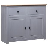 Servantă, gri, 93 x 40 x 80 cm, lemn masiv pin, gama Panama