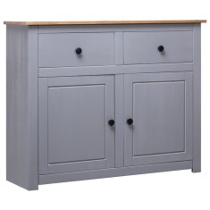 vidaXL Servantă, gri, 93 x 40 x 80 cm, lemn masiv pin, gama Panama