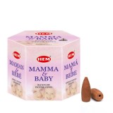 Cumpara ieftin Conuri parfumate HEM Mama si copilul, backflow , fum greu