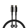 Cablu USB Tip C - Lightning Baseus Power Delivery Incărcare Rapidă 20 W 1 m Negru CATLWJ-01