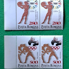 TIMBRE ROMANIA MNH LP1346/1994 Anul Internațional al Sportului Olimpic -pereche