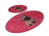 Set 2 Covorase de Baie Pink Pug, Chilai Home