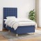 vidaXL Pat box spring cu saltea, albastru, 100x200 cm, textil 3142639
