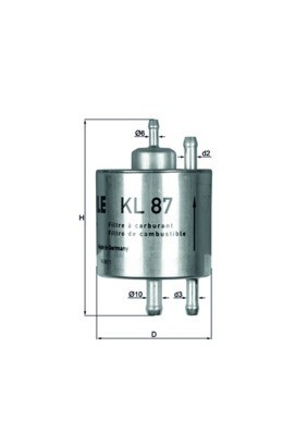 MAHLE KL 87 filtru combustibil foto