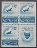 ROMANIA 1945 LP 176 LP 176 a ORGANIZATIA SPORTURILOR POPULARE O.S.P. POSTA AERIANA POSTA AERIANA CU VINIETA BLOC STARE MNH