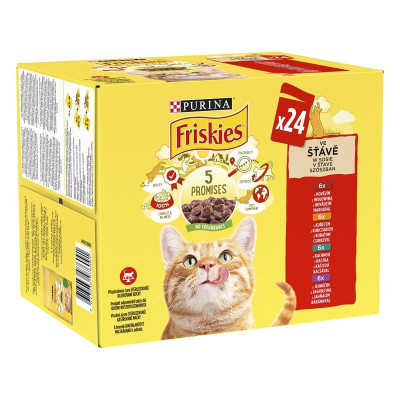 FRISKIES multipack cu pui, cu vită, cu miel, cu rață &amp;icirc;n sos 24 x 85 g foto