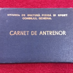 Carnet de antrenor(de colectie) Octavian Popescu(Rapid Bucuresti, ETC...)