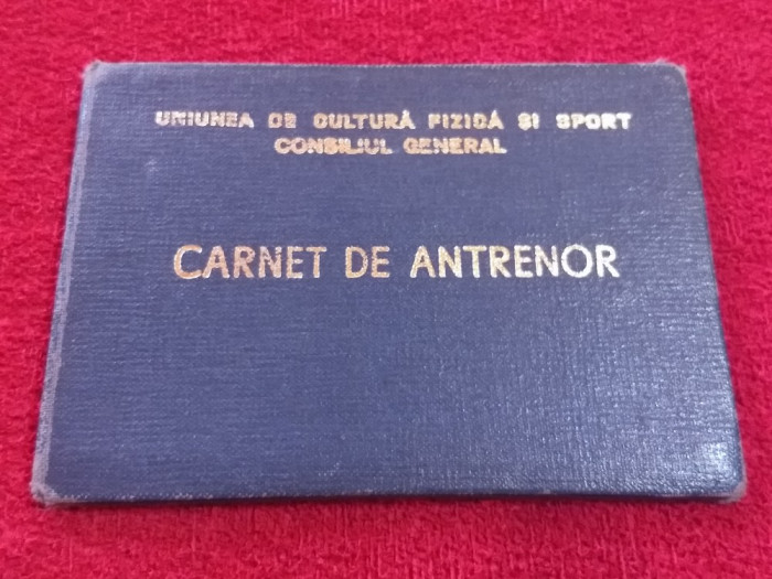 Carnet de antrenor(de colectie) Octavian Popescu(Rapid Bucuresti, ETC...)