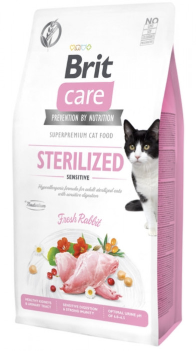 BRIT CARE PISICA CEREALE FĂRĂ CEREALE STERILIZAT SENSITIVE 2 KG