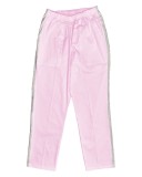Pantaloni Medicali Pe Stil, Roz cu dunga alba cu Elastan cu Elastic - 3XL, talia-2-96cm