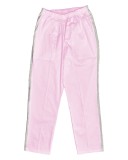 Pantaloni Medicali Pe Stil, Roz cu dunga alba cu Elastan cu Elastic - M