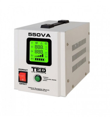 UPS pentru centrala TED Electric 550VA / 300W Runtime extins utilizeaza 1 acumulator (neinclus) Sinusoidala Pura foto
