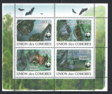 Comore 2009 Mi 2212/15 block MNH - WWF: Lilieci, Nestampilat
