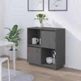 VidaXL Dulap, gri, 74x35x80 cm, lemn masiv de pin