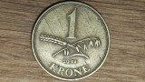 Danemarca - moneda de colectie WW2 - raruta - 1 krone 1942 - stare buna !, Europa