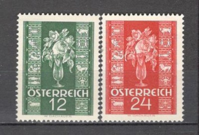 Austria.1937 Timbre de felicitare-Flori MA.541 foto