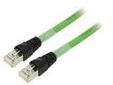 Patch cord S/FTP Cat 6a RJ45, 5 m, verde