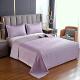 Cumpara ieftin Set Cuvertura Pat din Satin, Lila - LIM158