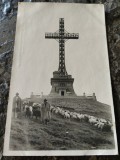 Carte postala Bucegi, Monumentul Eroilor Caraiman, 1936, frumos circulata, Fotografie