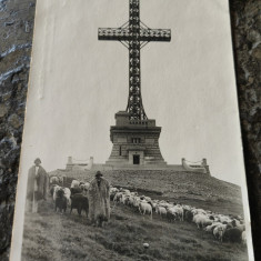 Carte postala Bucegi, Monumentul Eroilor Caraiman, 1936, frumos circulata