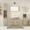 VidaXL Set mobilier de baie, 3 piese, stejar sonoma, lemn prelucrat 3307671